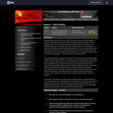 Pbs Teachers: Avoiding Armageddon: Nation Building Lesson Plan