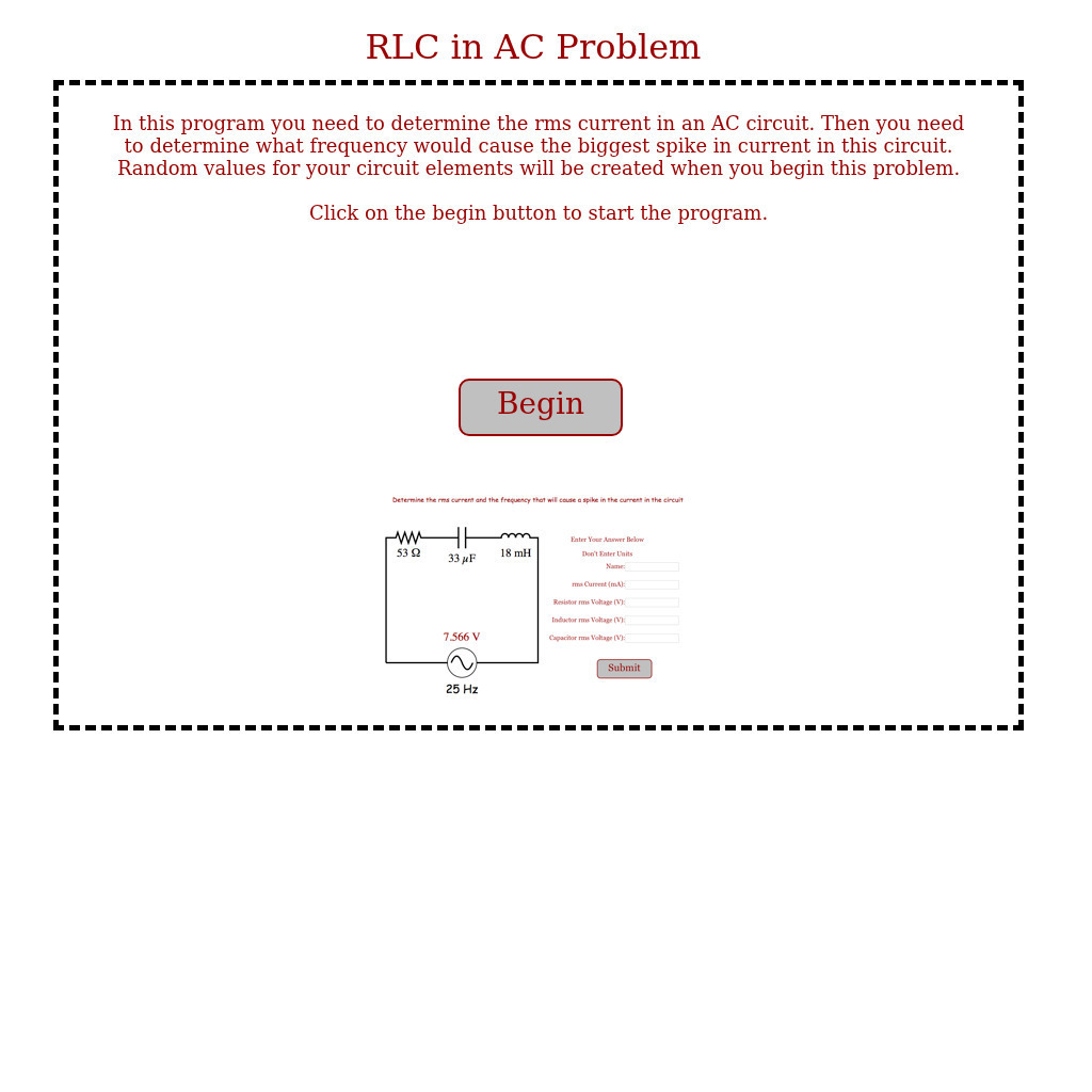 Physics Aviary: Practice Problems: Rlc in Ac Problem Assessment