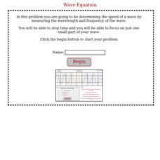 Physics Aviary: Practice Problems: Wave Equation Assessment