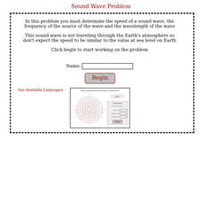 Physics Aviary: Practice Problems: Sound Wave Problem Assessment