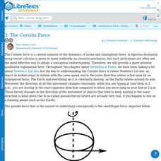 Libre Text: The Coriolis Force eBook