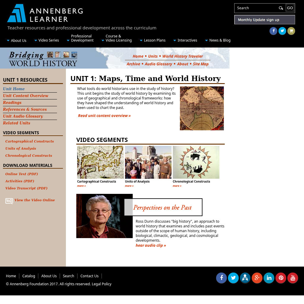 Annenberg Learner: Bridging World History: Maps, Time, and World History Lesson Plan