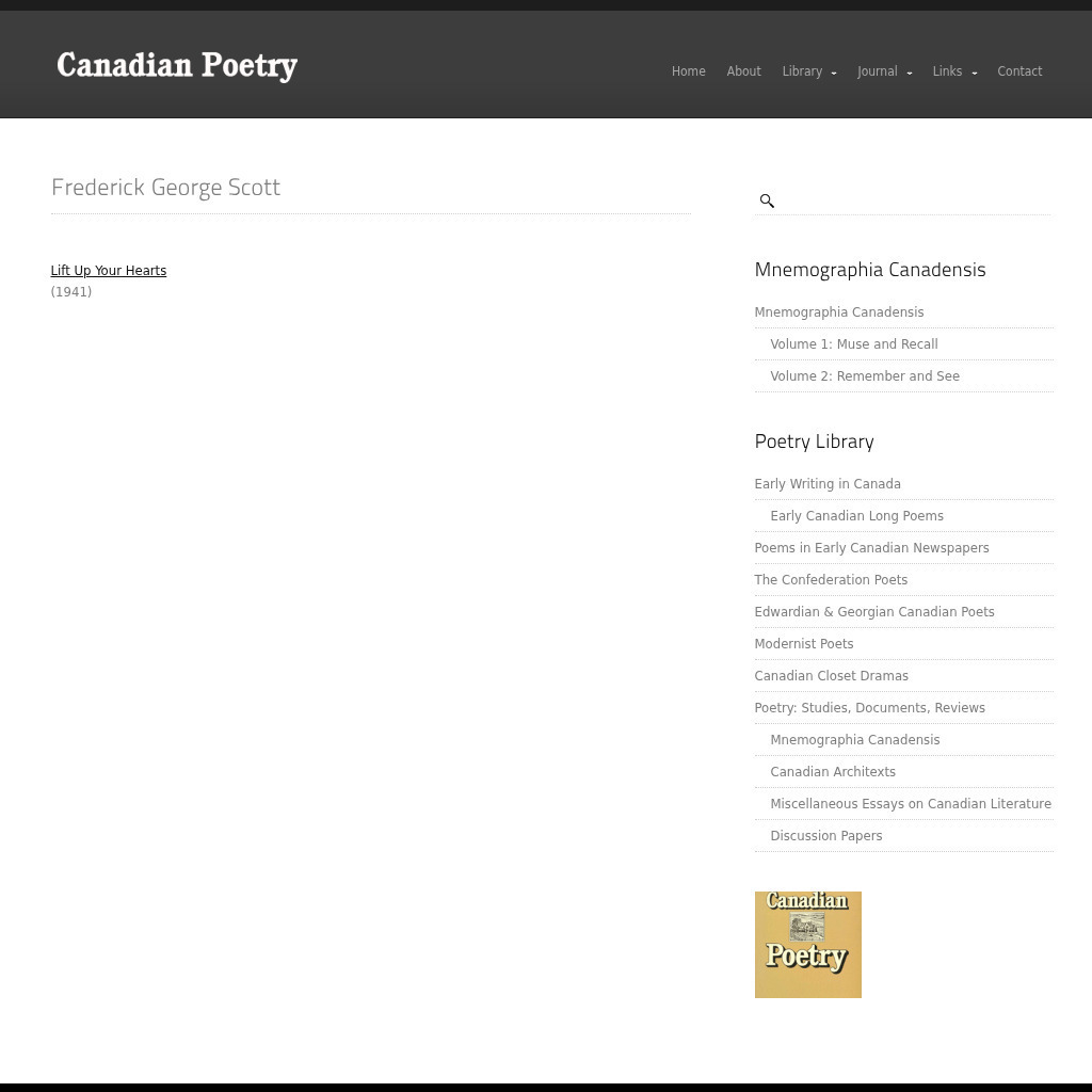 The Confederation Poets: Frederick George Scott (1861 1944) Activity