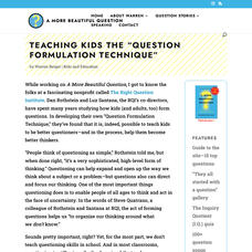 A More Beautiful Question: How Can We Teach Kids to Question? Professional Doc