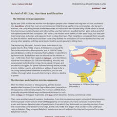 Macrohistory: Arrival of Hittites, Hurrians and Kassites Handout