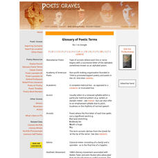 Poets' Graves: Glossary of Poetic Terms Handout