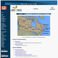 Bird Life International: Bird Links to the World: Canada Website