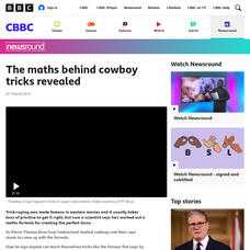 Bbc Newsround: Week of 3 10 14: The Maths Behind Cowboy Tricks Revealed Article