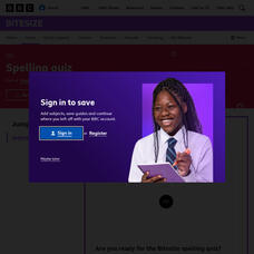 Bbc Schools: Bitesize: Spelling Quiz Assessment
