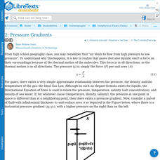 Libre Text: Pressure Gradients eBook