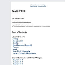 The Best Notes: Island of the Blue Dolphins by Scott O'dell Unit Plan