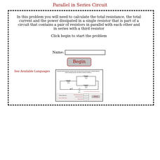 Physics Aviary: Practice Problems: Parallel in a Series Circuit Assessment