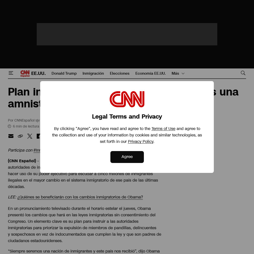 Cnn en Espanol: Plan Inmigratorio: "Esto No Es Una Amnistia" Article
