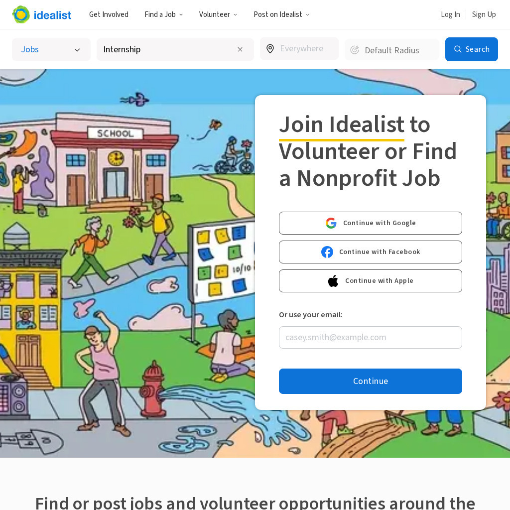 Action Without Borders: Idealist: Internships Website