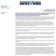 Common Dreams: Groups Mark 20th Anniversary of Love Canal Toxic Tragedy Article