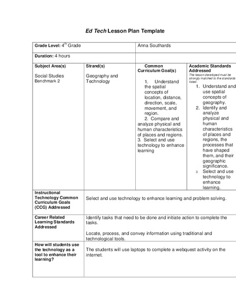 Lewis and Clark Lesson Plan