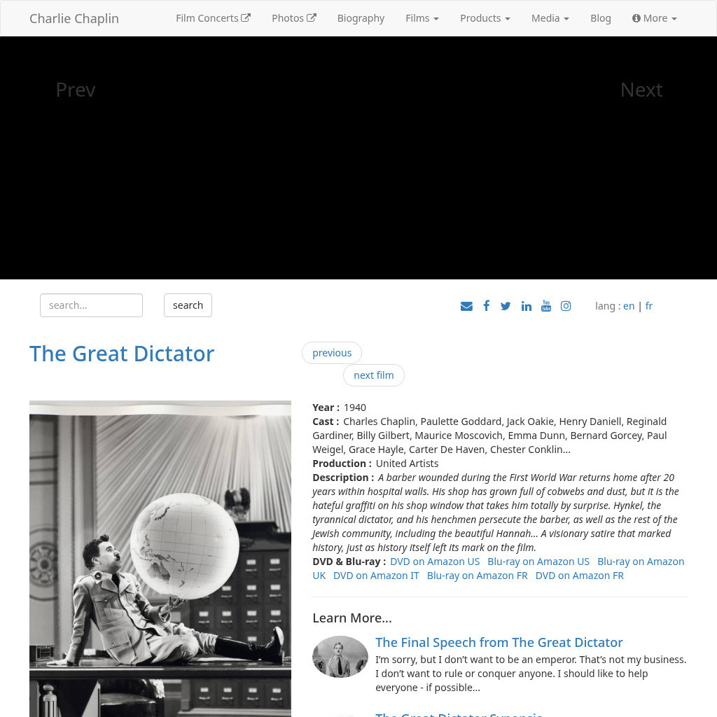 Charlie Chaplin: The Great Dictator Instructional Video