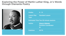 Exploring the Power of Martin Luther King, Jr.'s Words through Diamante Poetry Lesson Plan