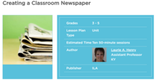 Creating A Classroom Newspaper Unit Plan