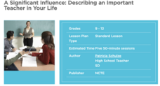 A Significant Influence: Describing an Important Teacher in Your Life Lesson Plan