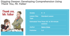 Digging Deeper: Developing Comprehension Using Thank You, Mr. Falker Lesson Plan