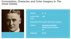 Connotation, Character, and Color Imagery in The Great Gatsby Unit Plan