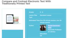 Compare and Contrast Electronic Text With Traditionally Printed Text Lesson Plan