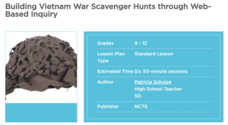 Building Vietnam War Scavenger Hunts through Web-Based Inquiry Lesson Plan