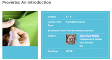 Proverbs: An Introduction Lesson Plan