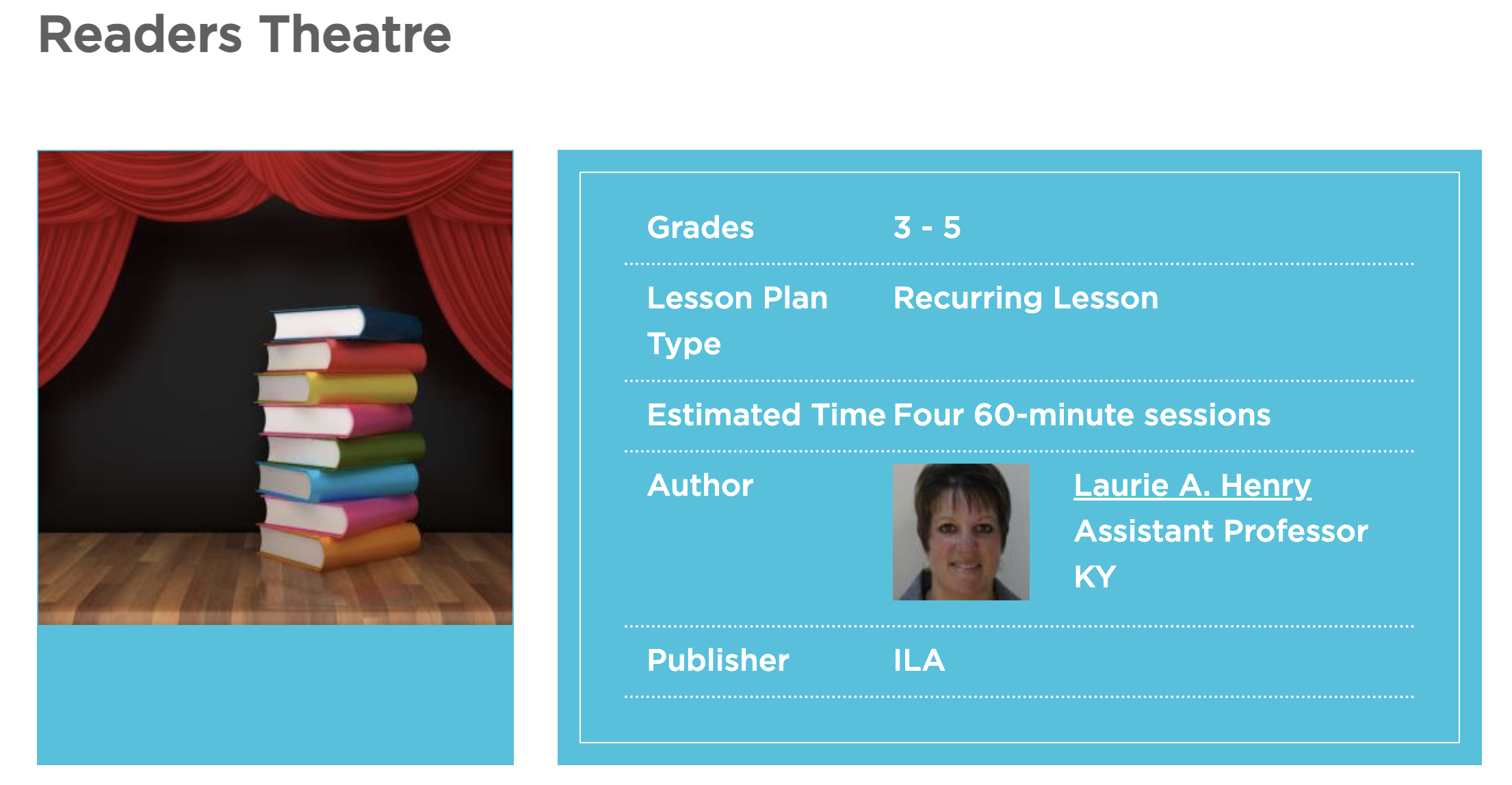 Readers Theatre Lesson Plan