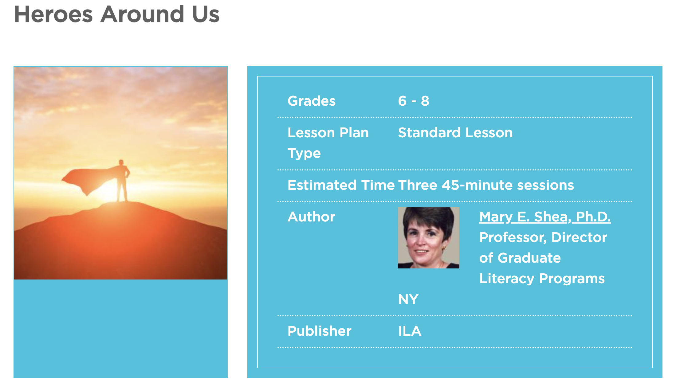 Heroes Around Us Lesson Plan