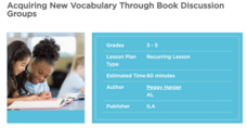 Acquiring New Vocabulary Through Book Discussion Groups Lesson Plan