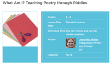 What Am I? Teaching Poetry through Riddles Lesson Plan