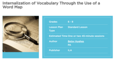 Internalization of Vocabulary Through the Use of a Word Map Lesson Plan
