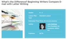 What's the Difference? Beginning Writers Compare E-mail with Letter Writing Lesson Plan