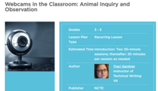 Webcams in the Classroom: Animal Inquiry and Observation Lesson Plan