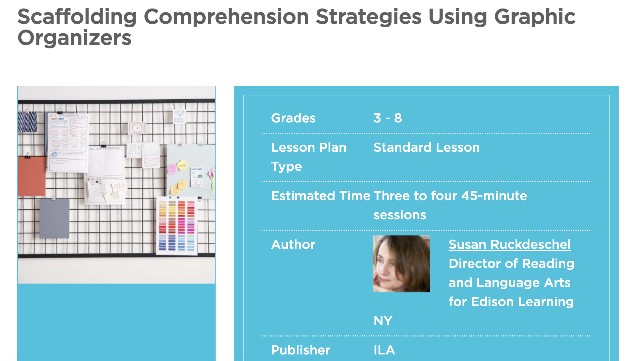 Scaffolding Comprehension Strategies Using Graphic Organizers Lesson Plan