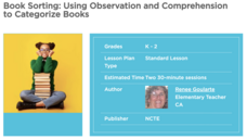 Using Observation and Comprehension To Categorize Books Lesson Plan