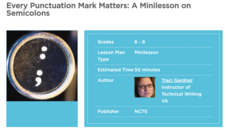 Every Punctuation Mark Matters: A Minilesson on Semicolons Lesson Plan