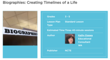 Biographies: Creating Timelines Of A Life Lesson Plan