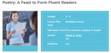 Poetry: A Feast to Form Fluent Readers Lesson Plan