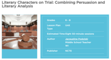 Literary Characters on Trial: Combining Persuasion and Literary Analysis Unit Plan
