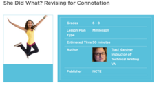 She Did What? Revising For Connotation Lesson Plan