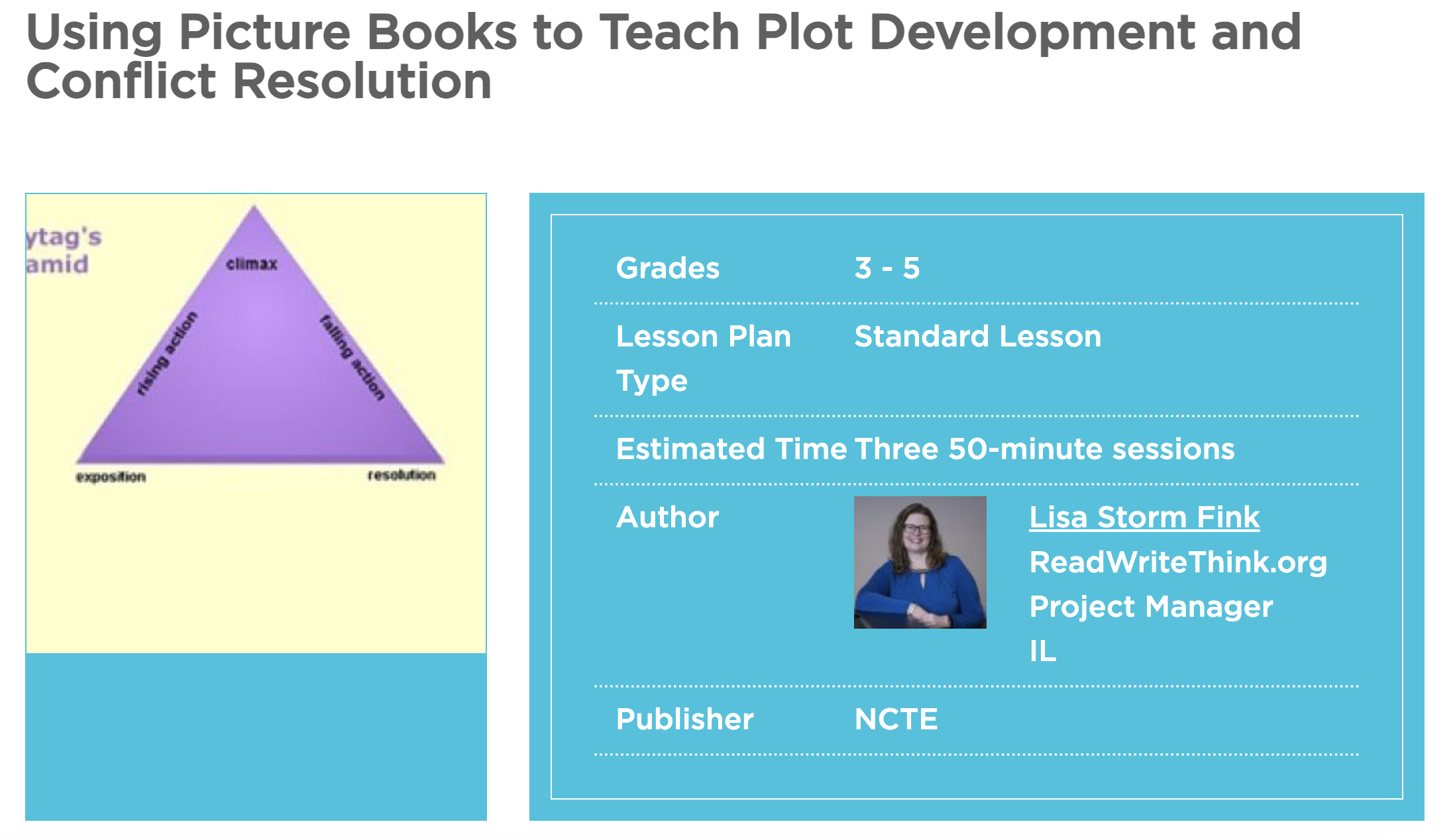 Using Picture Books for Plot Development and Conflict Resolution Lesson Plan