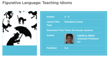 Figurative Language: Teaching Idioms Lesson Plan