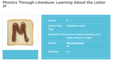 Phonics Through Literature: Learning About the Letter M Lesson Plan