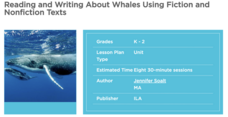 Reading and Writing About Whales Using Fiction and Nonfiction Texts Lesson Plan