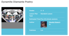 Dynamite Diamante Poetry Lesson Plan