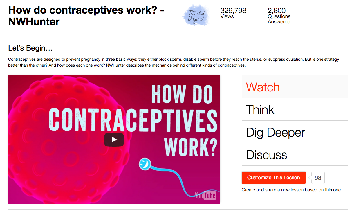 How Do Contraceptives Work? Instructional Video