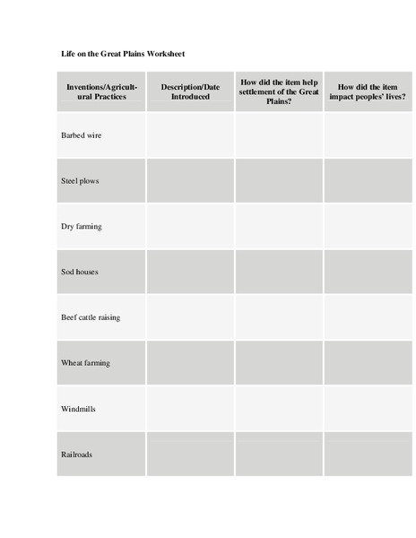 Life on the Great Plains Organizer